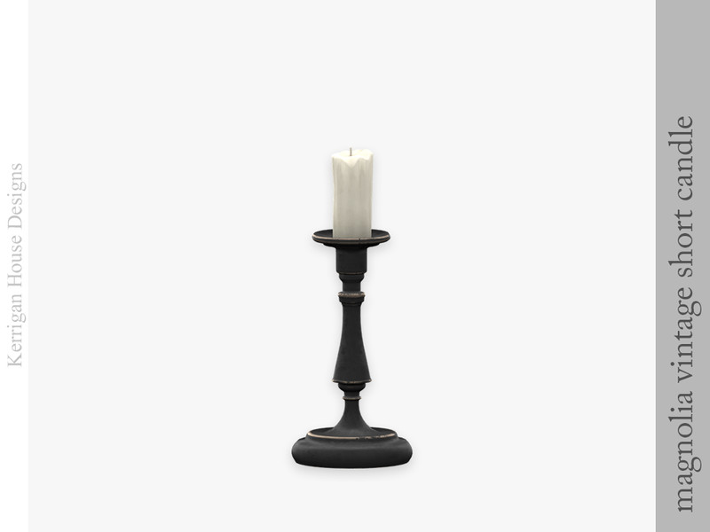 Sims 4 lighting fixture CC Magnolia Vintage Candle Short by kerriganhouse
