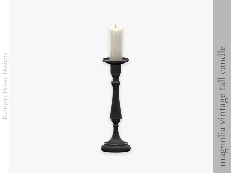 Sims 4 lighting fixture CC Magnolia Vintage Candle Tall by kerriganhouse