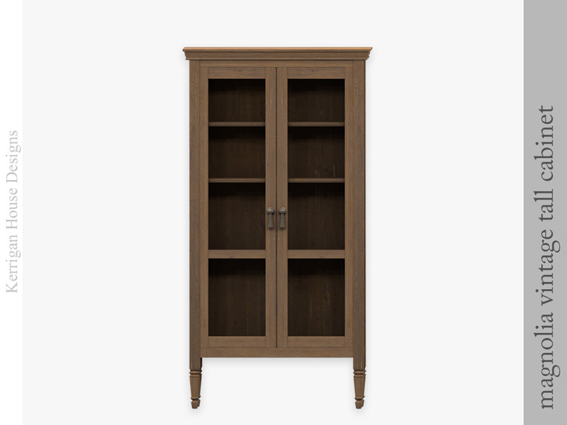 Sims 4 furniture CC Magnolia Vintage Tall Cabinet by kerriganhouse