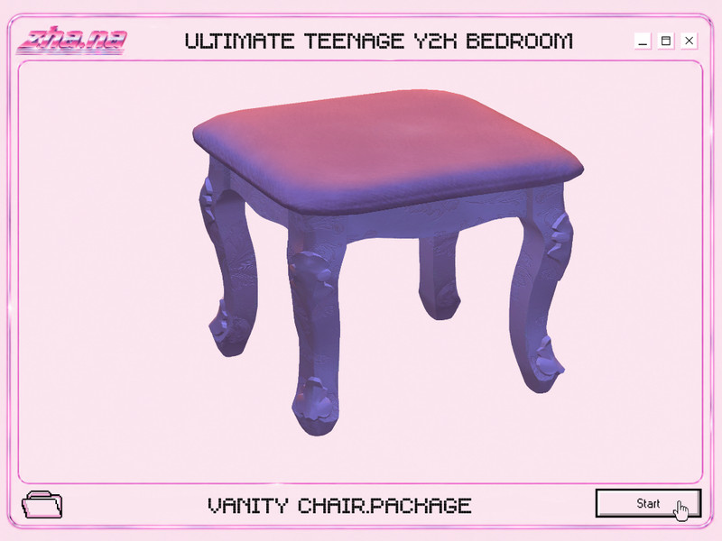 Sims 4 furniture CC Zha.na Vanity Chair | Zha.na by zha_na