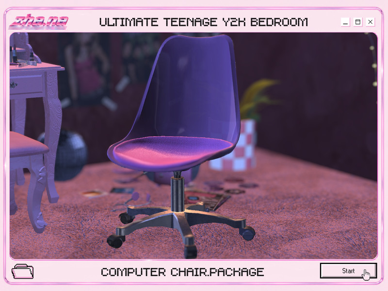 Sims 4 furniture CC Zha.na Computer Chair | Zha.na by zha_na