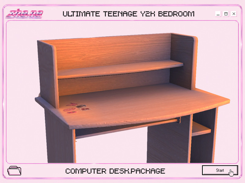 Sims 4 office CC Zha.na Computer Desk | Zha.na by zha_na