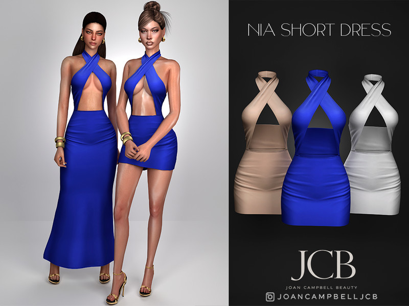 Sims 4 special occasion fashion CC NIA SHORT DRESS by Joan_Campbell_Beauty_