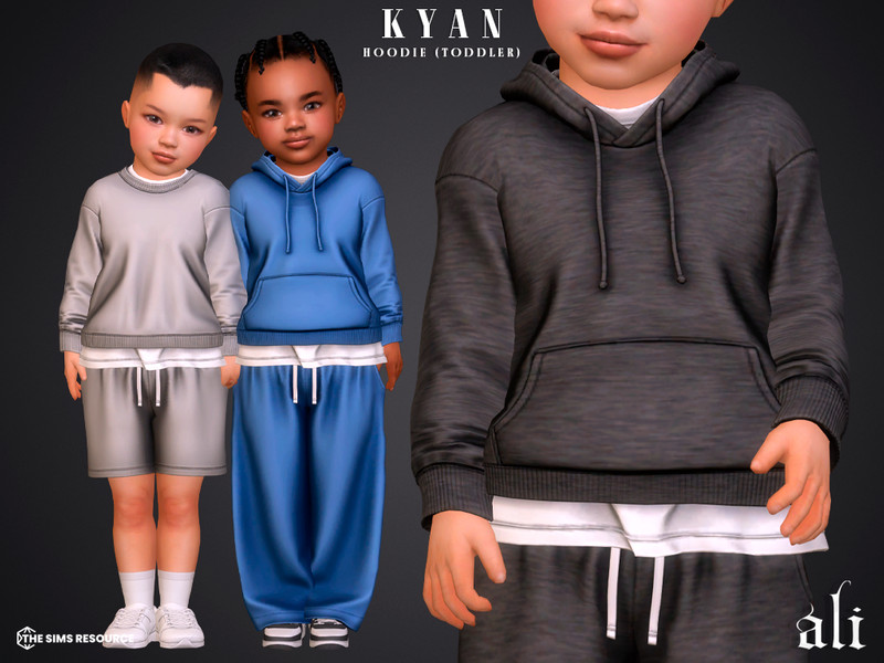 Sims 4 toddler boy clothing CC KYAN hoodie - toddler by ali1