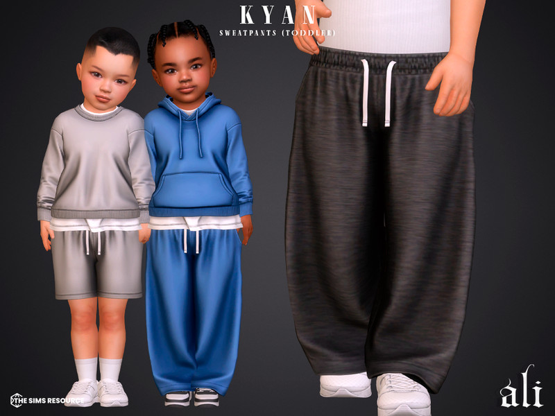 Sims 4 toddler boy clothing CC KYAN sweatpants - toddler by ali1