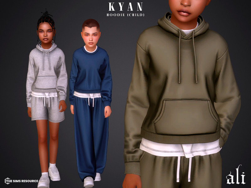 Sims 4 kids clothing CC KYAN hoodie - child by ali1