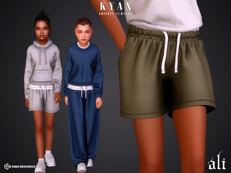 Sims 4 kids clothing CC KYAN shorts - child by ali1