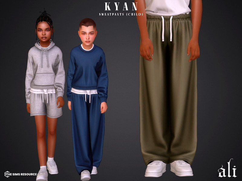 Sims 4 kids clothing CC KYAN sweatpants - child by ali1