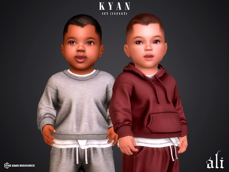 Sims 4 complete clothing set CC KYAN set - infant by ali1