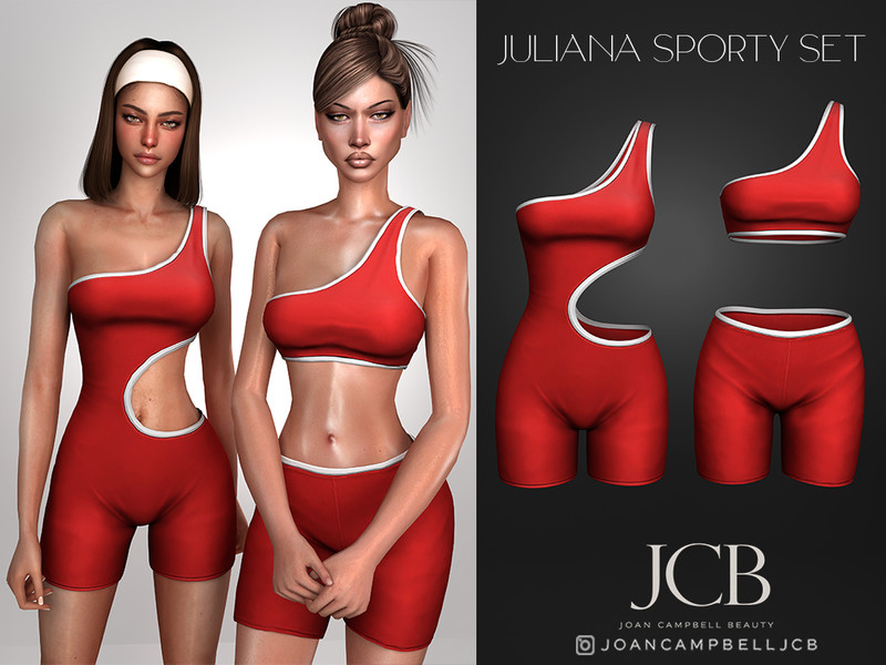 Sims 4 complete clothing set CC JULIANA SPORTY SET by Joan_Campbell_Beauty_