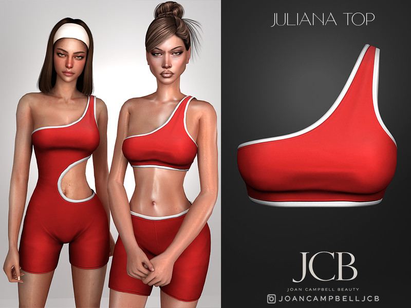Sims 4 women’s top CC JULIANA TOP by Joan_Campbell_Beauty_