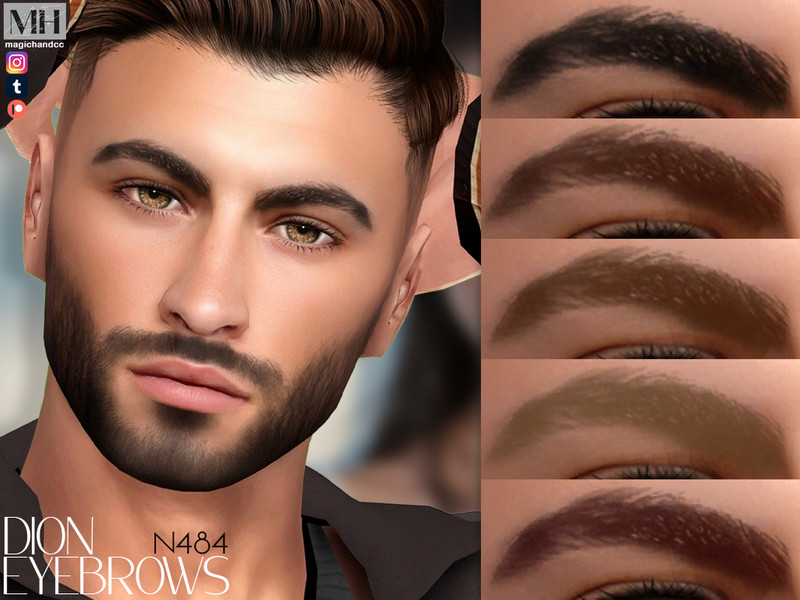 Sims 4 eyebrow CC Dion Eyebrows by MagicHand