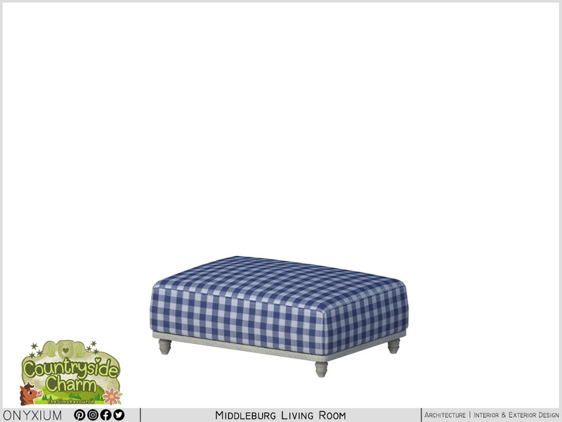 Sims 4 furniture CC Middleburg Pouf by Onyxium