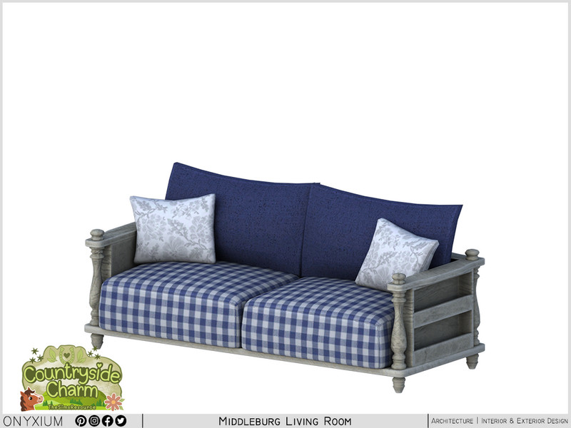 Sims 4 furniture CC Middleburg Sofa Double by Onyxium
