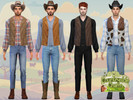 Sims 4 — Hanging Country Vest Shirt by McLayneSims — TSR EXCLUSIVE