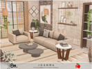 Sims 4 — Joanna - living room by melapples — a comfortable living room with natural elements . 7x5