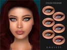 Sims 4 — Sylvia Eyeliner by ANGISSI — PREVIEWS MADE USING HQ MOD 6 colors
