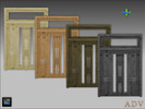Sims 4 — ADV-Mabra EIGHTEEN s4DoorSet by MABRA2 — Double front door - Game mesh - 4 swatches