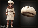 Sims 4 — Toddler - Cozy knit beret with cable texture and ribbed trim by Garfiel — A charming toddler beret featuring a