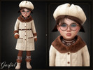 Sims 4 — Toddler - Round tortoiseshell glasses with gold accents and tinted lenses by Garfiel — Stylish toddler glasses