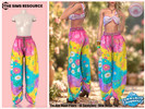 Sims 4 — Tie-dye Hippi Pants by Harmonia — 10 Swatches