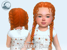 Sims 4 — Beverly Hairstyle - Toddlers Conversion by simstrouble — Boho-chic dutch braids accented with celestial charms