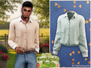 Sims 4 — Countryside Charm - Countryside check button shirt for adults by MysteriousOo — A relaxed button-up shirt