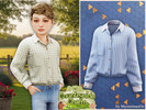 Sims 4 — Countryside Charm - Countryside check button shirt for kids by MysteriousOo — A charming button-up shirt for