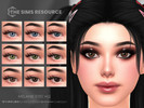 Sims 4 — Melanie Eyes HQ by Caroll912 — A 9-swatch face paint set of eyes in different shades of blue, green, and brown.