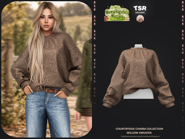 Sims 4 — Countrtyside Charm Collection - 1 Willow Sweater by busra-tr — - BD1702