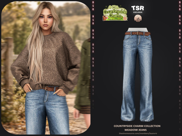 Sims 4 — Countrtyside Charm Collection - 1 Meadow Jeans by busra-tr — - BD1702