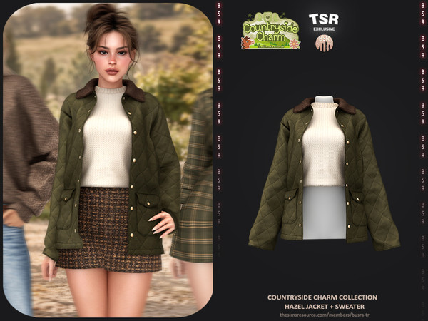 Sims 4 — (busra-tr) Countrtyside Charm Collection - 2 Hazel Jacket + Sweater BD1703 by busra-tr — - BD1702