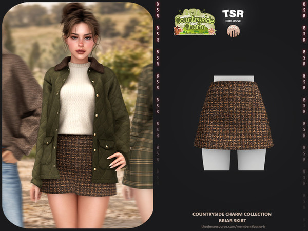 Sims 4 — Countrtyside Charm Collection - 2 Briar Skirt by busra-tr — - BD1702