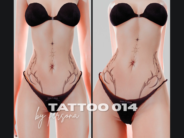 Sims 4 — PERSONA - Tattoo XIV by simsbypersona — INK Collection: TATTOO 014 - Item Details -