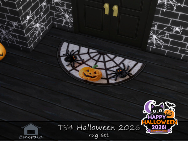 Sims 4 — TS4Halloween2026Rug4 by Emerald — Even the tiniest pumpkin can light up the night. Happy Halloween!