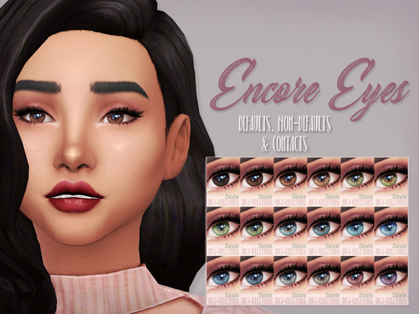 Sims 4 — Encore Eyes - Default and non-default, choose one by kelly-hannah — Here are some new eyes! There are 18