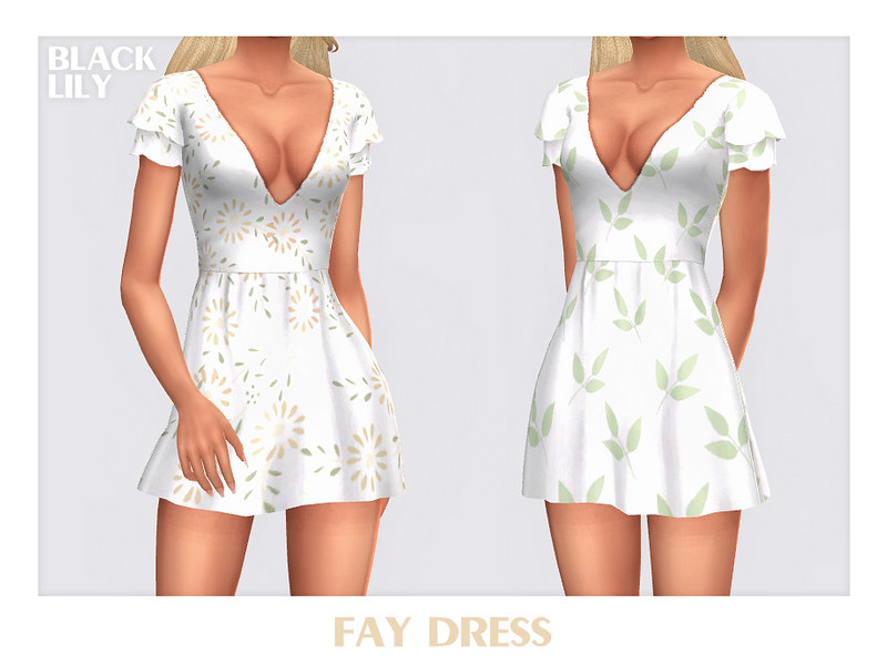 Sims 4 dress CC Fay Dress by Black_Lily