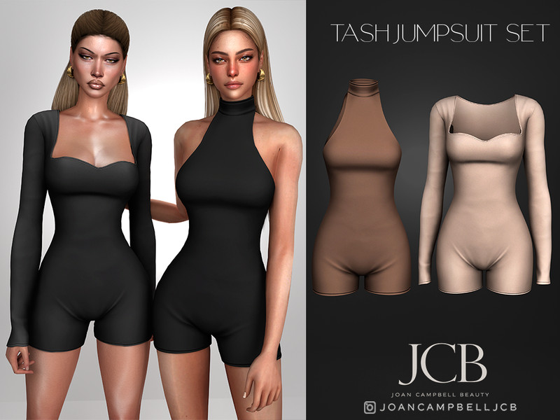 Sims 4 complete clothing set CC TASH JUMPSUIT SET by Joan_Campbell_Beauty_