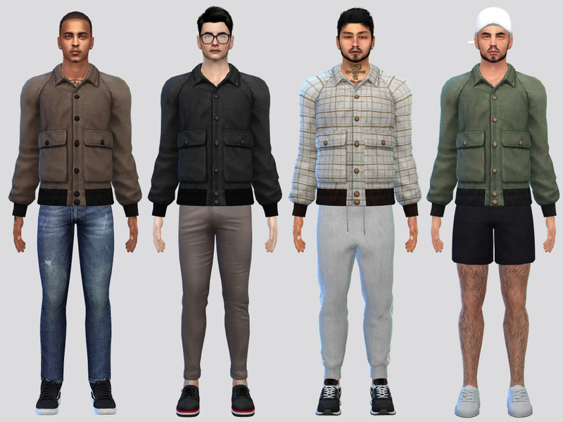 Sims 4 men’s clothing CC Hebron Pocket Jacket by McLayneSims