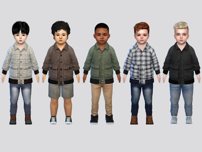 Sims 4 toddler boy clothing CC Hebron Pocket Jacket Toddler by McLayneSims