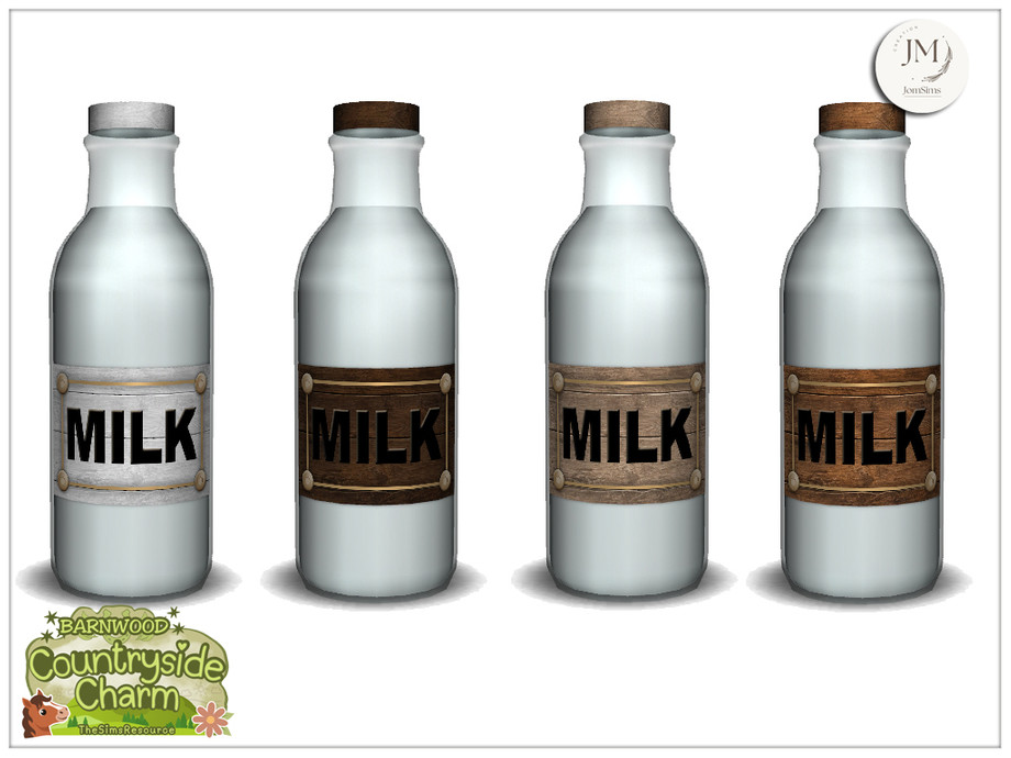 The Sims Resource | Jomsims Countryside charm mercantile deco milk bottle