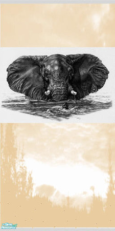 Sims 2 — safari by skinflin — elephant in wilderness background