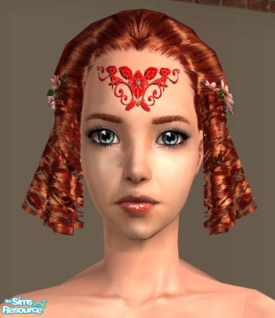 Sims 2 — Tiara - Red by tiefliga — Face Jewelry for sims of all ages and both genders
