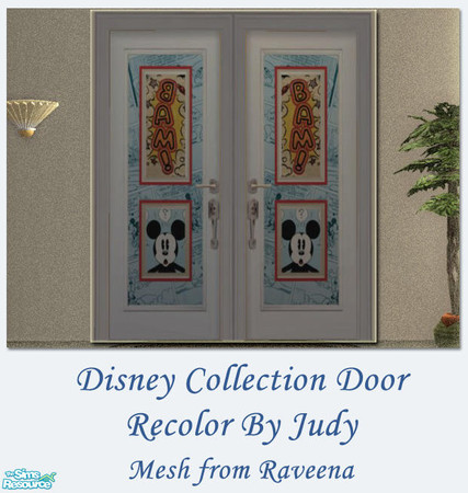 Sims 2 — Judy Disney Collection Door  6 by judyhugsnoopy — Recolor of Raveena "Designer Door - Straight" You
