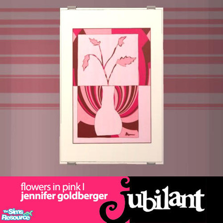 Sims 2 — JUB Texture Chal #10 - Flowers in Pink I by Jubilant — Painting "Flowers in Pink I" by Jennifer