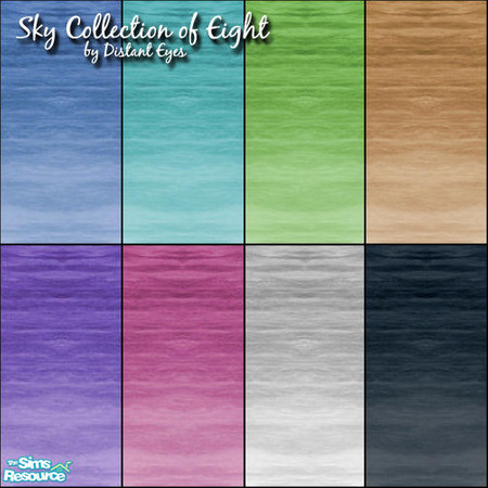 Sims 2 — Sky Collection by Distant-Eyes — A Collection of eight painted walls inspired by the moody sky. The sides are