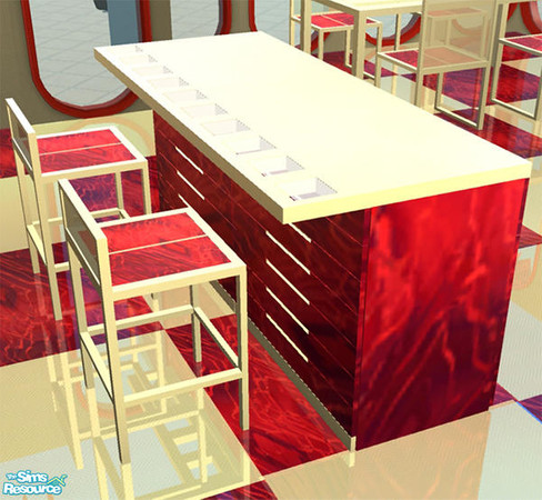Sims 2 — Atomic Kitchen - Barstool by Cloisonne — 