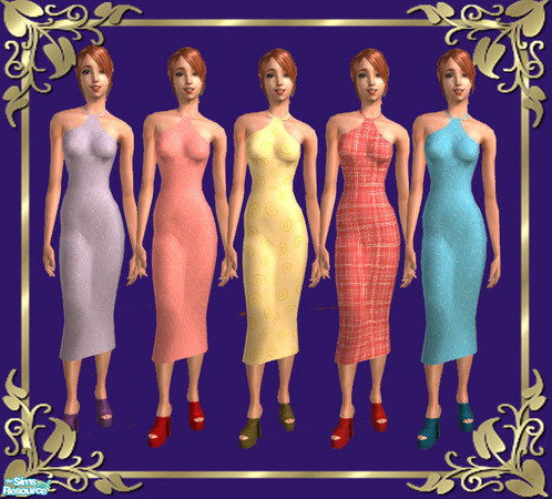 Sims 2 — Long Dresses by tiefliga — These dresses are based on the alpha-skirt mesh by marvine