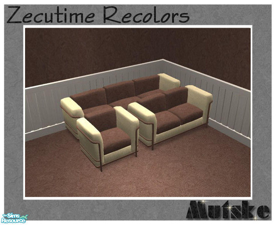 Sims 2 — Zecutime Recolors Braun - Sofa by Mutske — Recolor of the Zecutime seatings. Frame in Braun, fabric in Natural