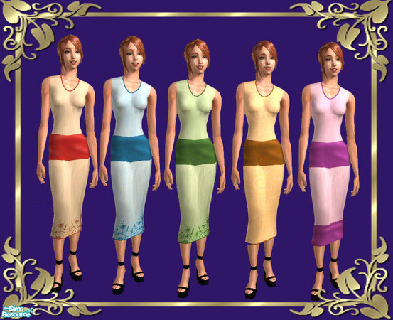 Sims 2 — Classic Dresses by tiefliga — These dresses are based on the alpha-skirt mesh by marvine